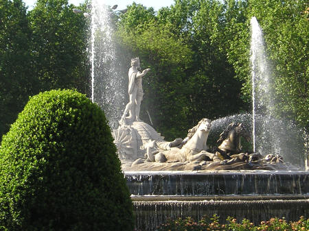 Plaza Canovas del Castillo in Madrid Spain
