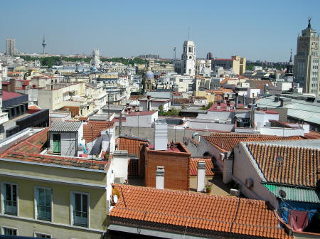 Skyline of Madrid Spain