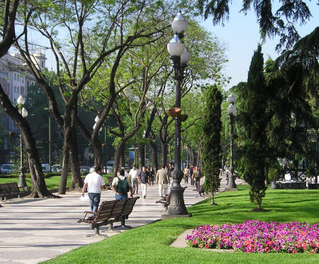 Paseo del Prado in Madrid Spain